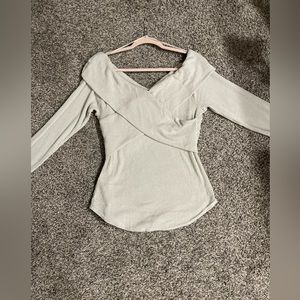 Free People Long-sleeve rib shirt